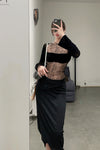 Un Morceau velvet lace split sleeve jacket (two pieces) UM231SZ33